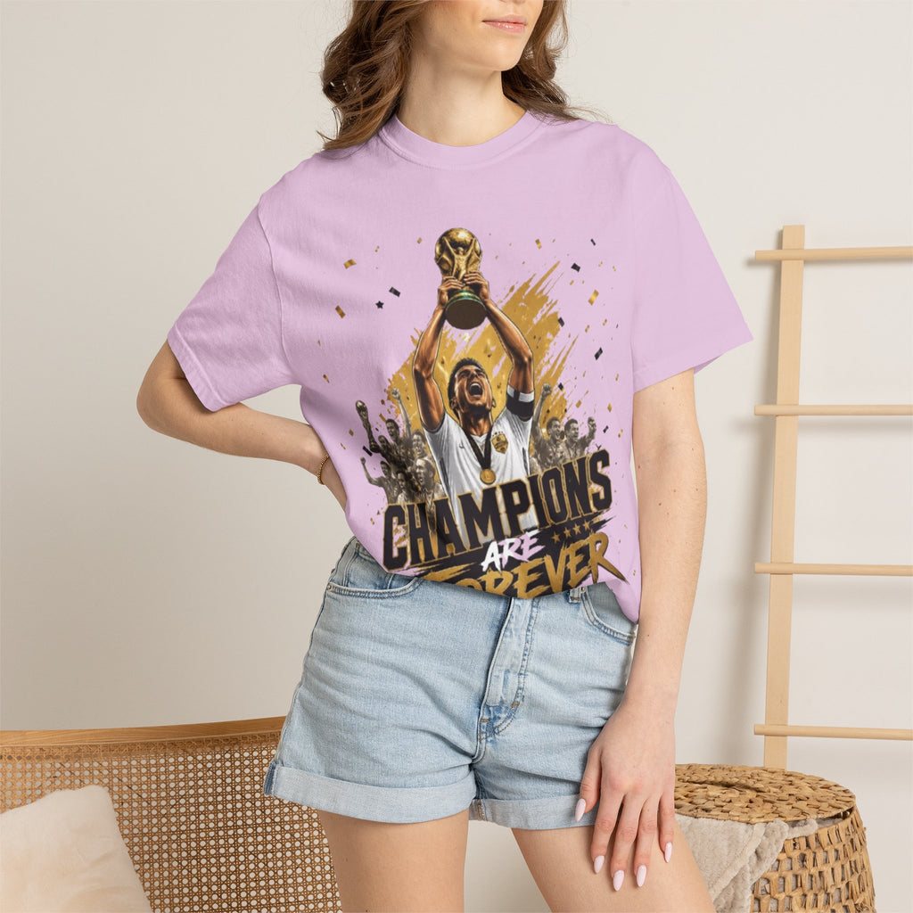 Champions Are Forever T-Shirt — World Cup Trophy Soccer Fan Tee