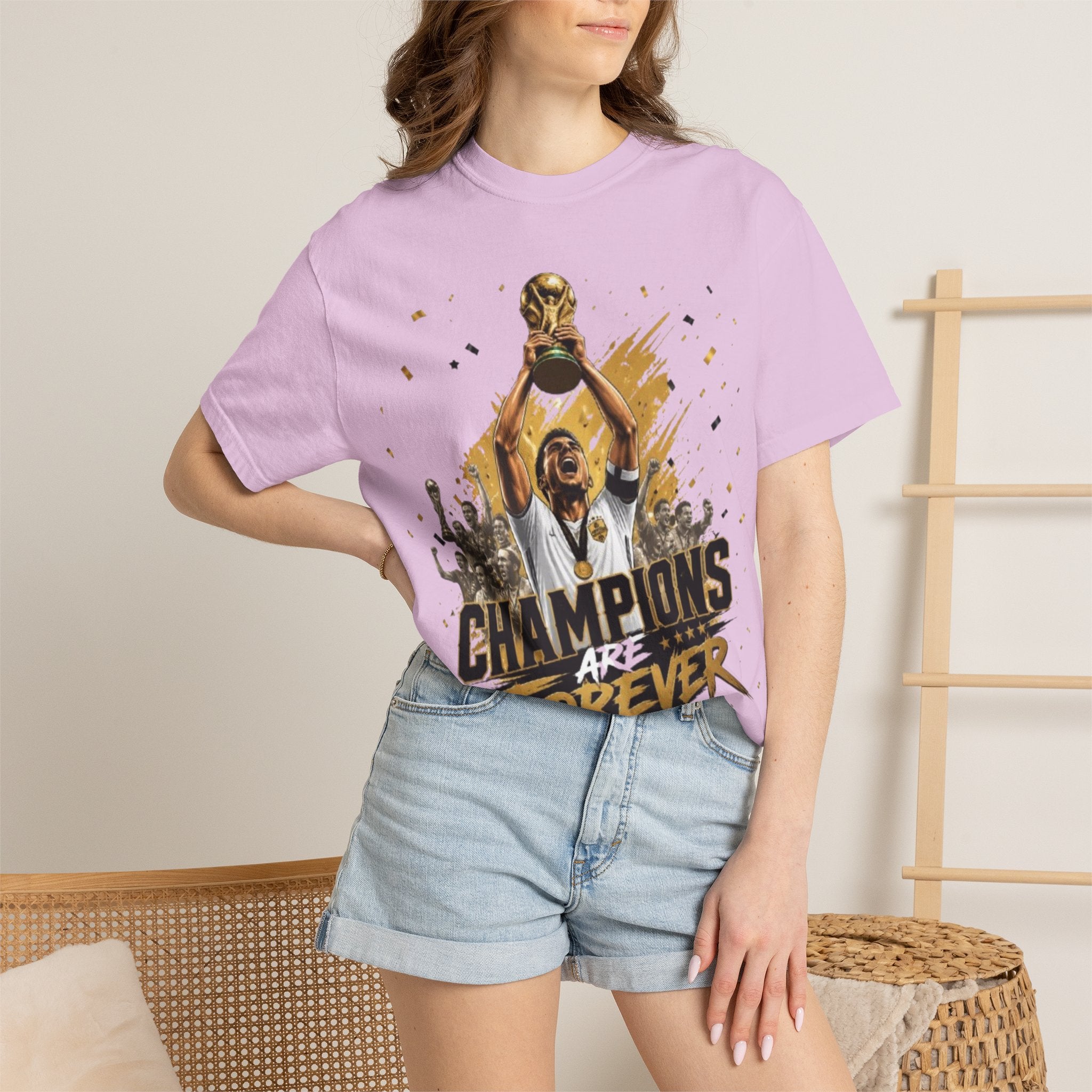 Champions Are Forever T-Shirt — World Cup Trophy Soccer Fan Tee