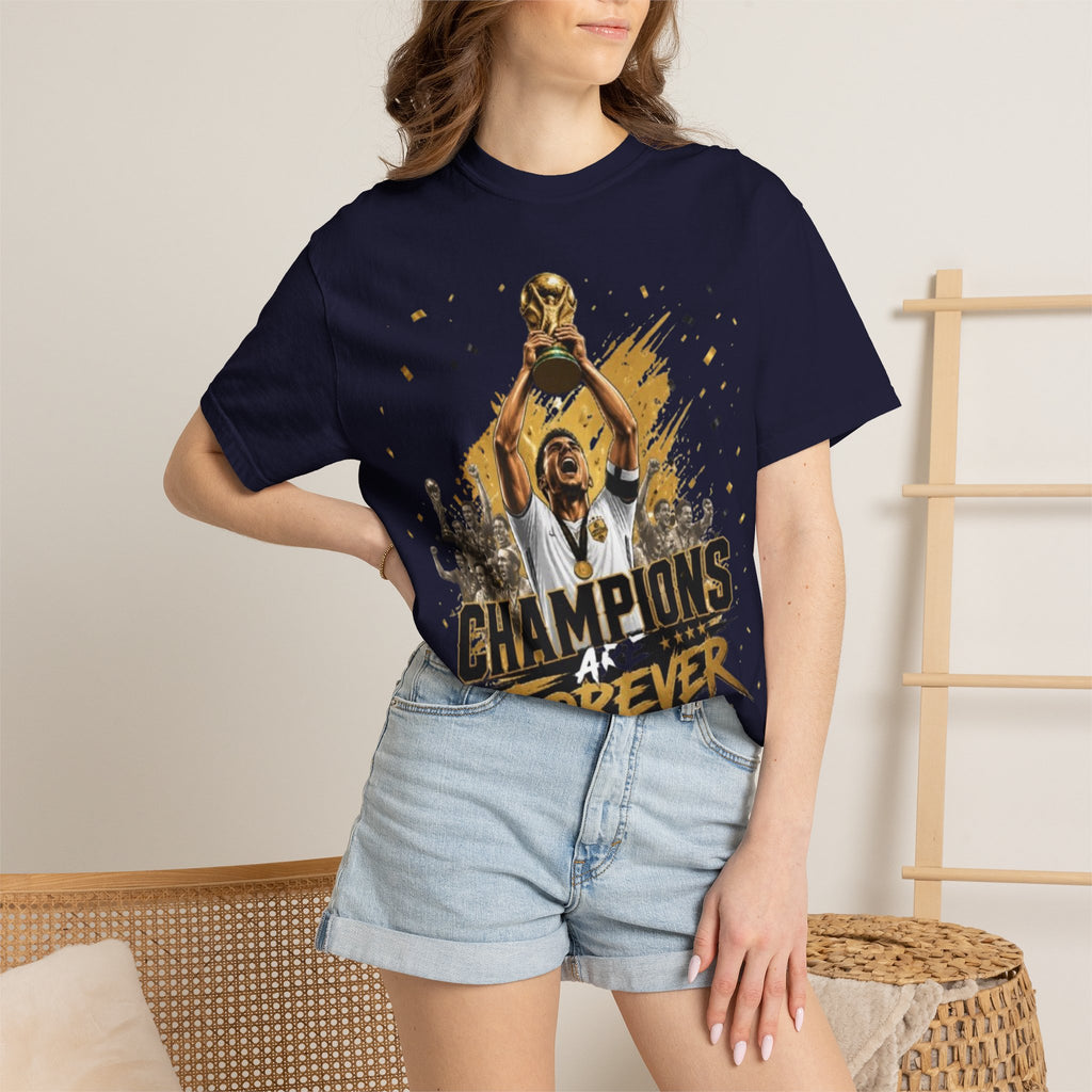 Champions Are Forever T-Shirt — World Cup Trophy Soccer Fan Tee