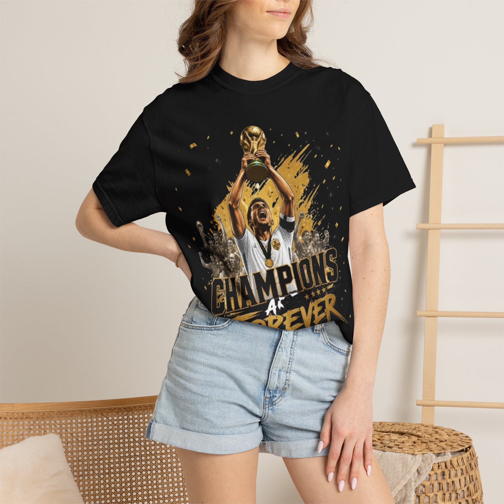 Champions Are Forever T-Shirt — World Cup Trophy Soccer Fan Tee
