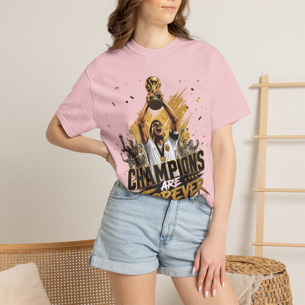 Champions Are Forever T-Shirt — World Cup Trophy Soccer Fan Tee