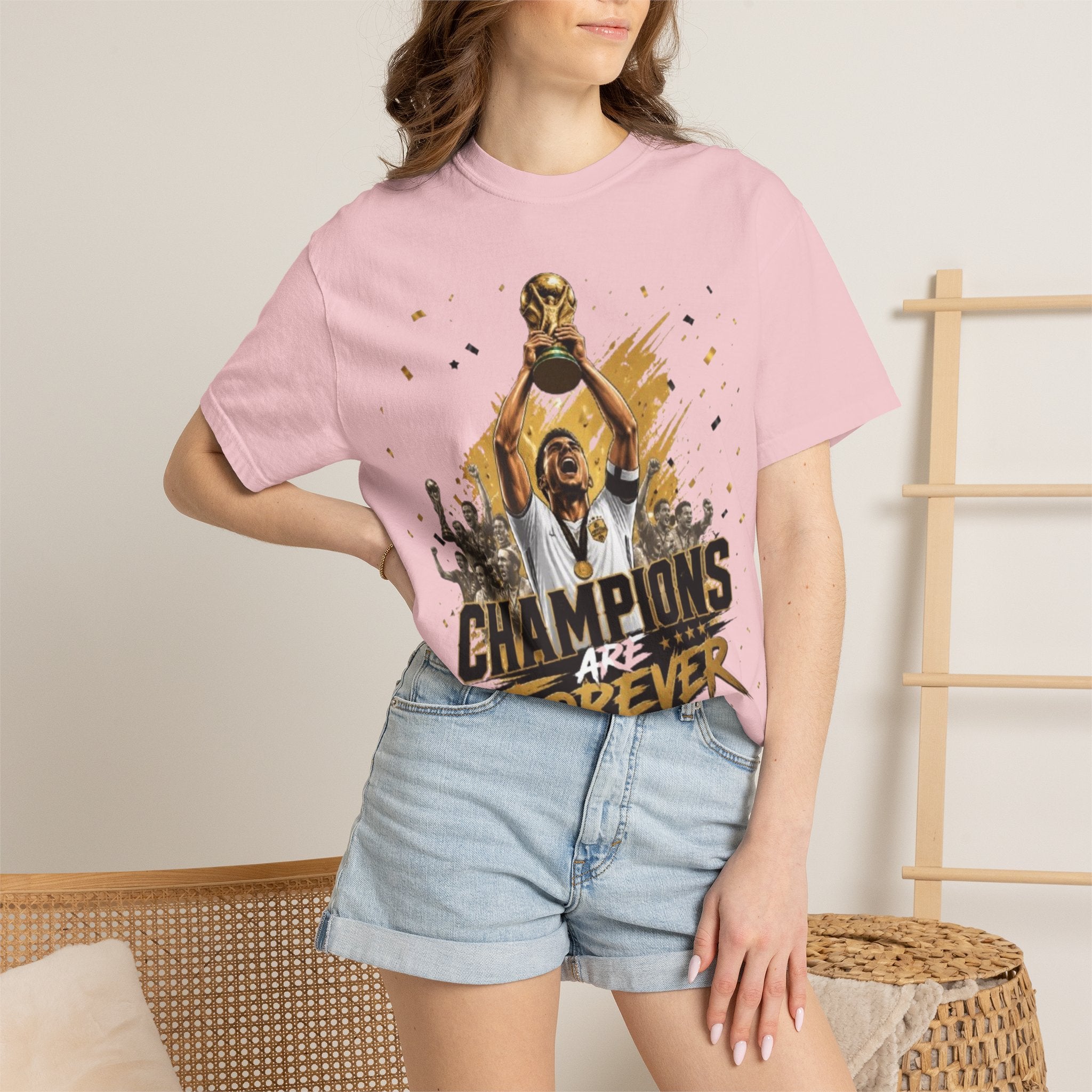 Champions Are Forever T-Shirt — World Cup Trophy Soccer Fan Tee