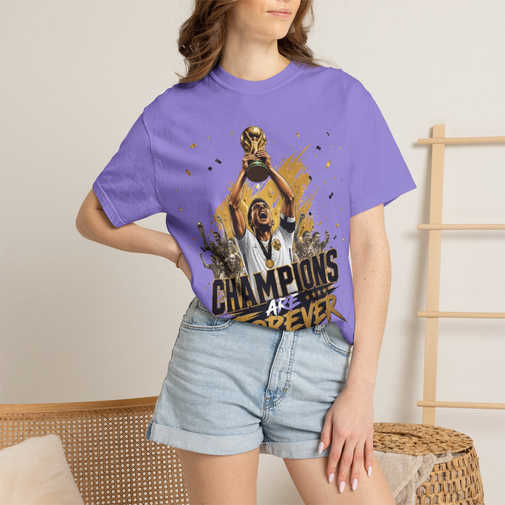 Champions Are Forever T-Shirt — World Cup Trophy Soccer Fan Tee