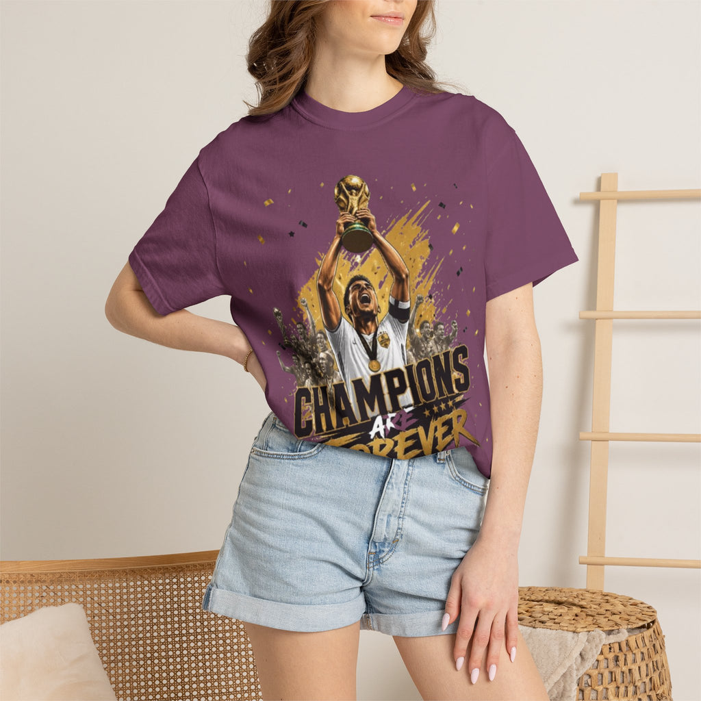 Champions Are Forever T-Shirt — World Cup Trophy Soccer Fan Tee